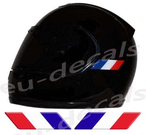Helmet France Flags 3D Decals Set Left and Right