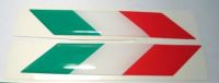 Set of 2 - Italian Italy flags 3D Decals for FIAT & ABARTH 500 Made to fit on the front Left & Right fenders
