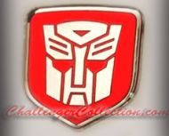 Nose 3D Decal badge – RED / CHROME with Autobot Transformers logo  - For the 2008 and Up  Dodge Challenger