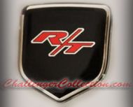 Nose 3D Decal badge – RED / BLACK / CHROME with R/T - For the 2008 and Up  Dodge Challenger