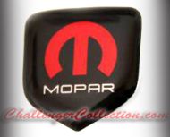 Nose 3D Decal badge –  RED / WHITE / BLACK with M and Mopar logo   - For the 2008 and Up  Dodge Challenger